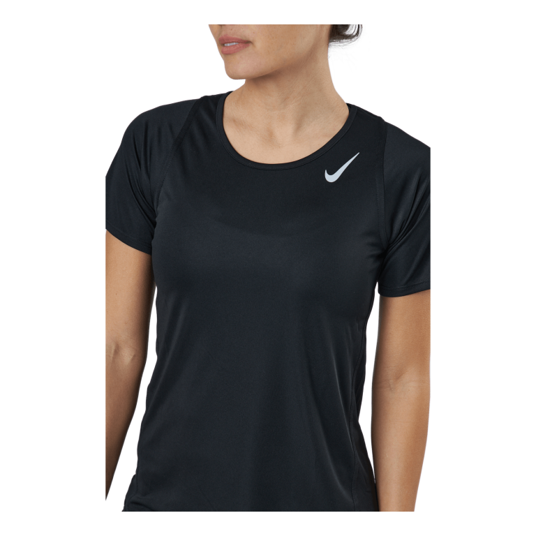 Nike Dri-FIT Race Women's Short-Sleeve Running Top BLACK/REFLECTIVE SILV 6 Nike Dri-FIT Race Women's Short-Sleeve Running Top BLACK/REFLECTIVE SILV - Image 4