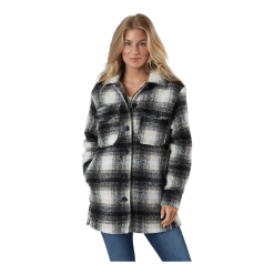 ONLY Onlallison Check Shacket Otw Pumice Stone