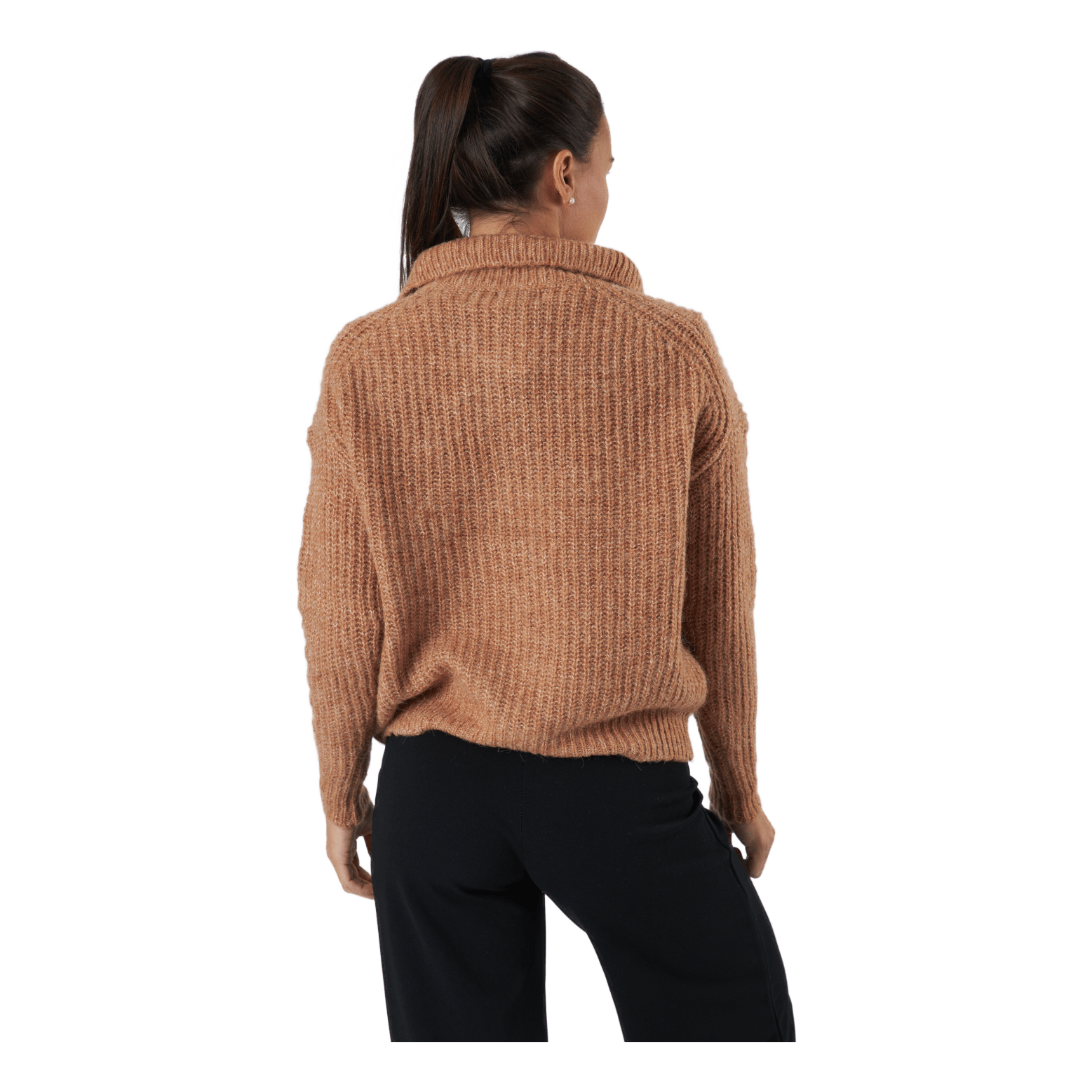 ONLY Onlemily Life L/s Zip Pullover Camel 5 ONLY Onlemily Life L/s Zip Pullover Camel - Image 3