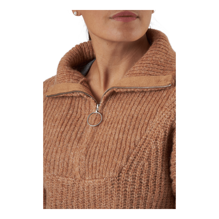 ONLY Onlemily Life L/s Zip Pullover Camel 6 ONLY Onlemily Life L/s Zip Pullover Camel - Image 4