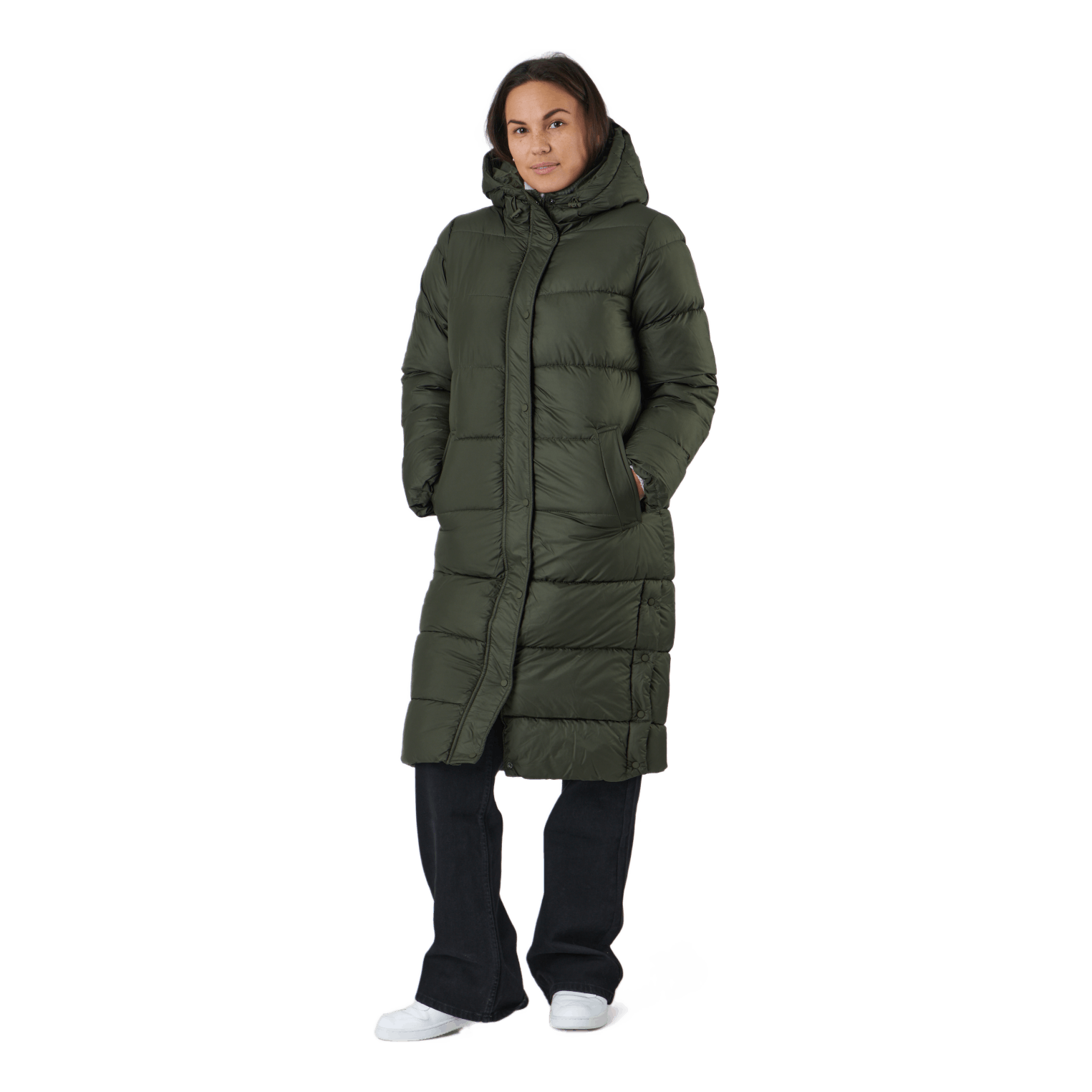 ONLY Onlcammie Long Quilted Coat Ot Forest Night 6 ONLY Onlcammie Long Quilted Coat Ot Forest Night - Image 4