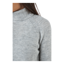 Pieces Pcellen Ls Long Knit Bc Light Grey Melange -Takit Myyntikauppa 60522 71 004