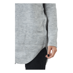 Pieces Pcellen Ls Long Knit Bc Light Grey Melange -Takit Myyntikauppa 60522 71 005