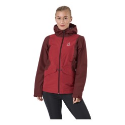 Haglöfs Mila Rain Jacket Maroon Red/brick Red