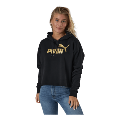 Ess+ Cropped Metallic Logo Hoo Puma Black-gold