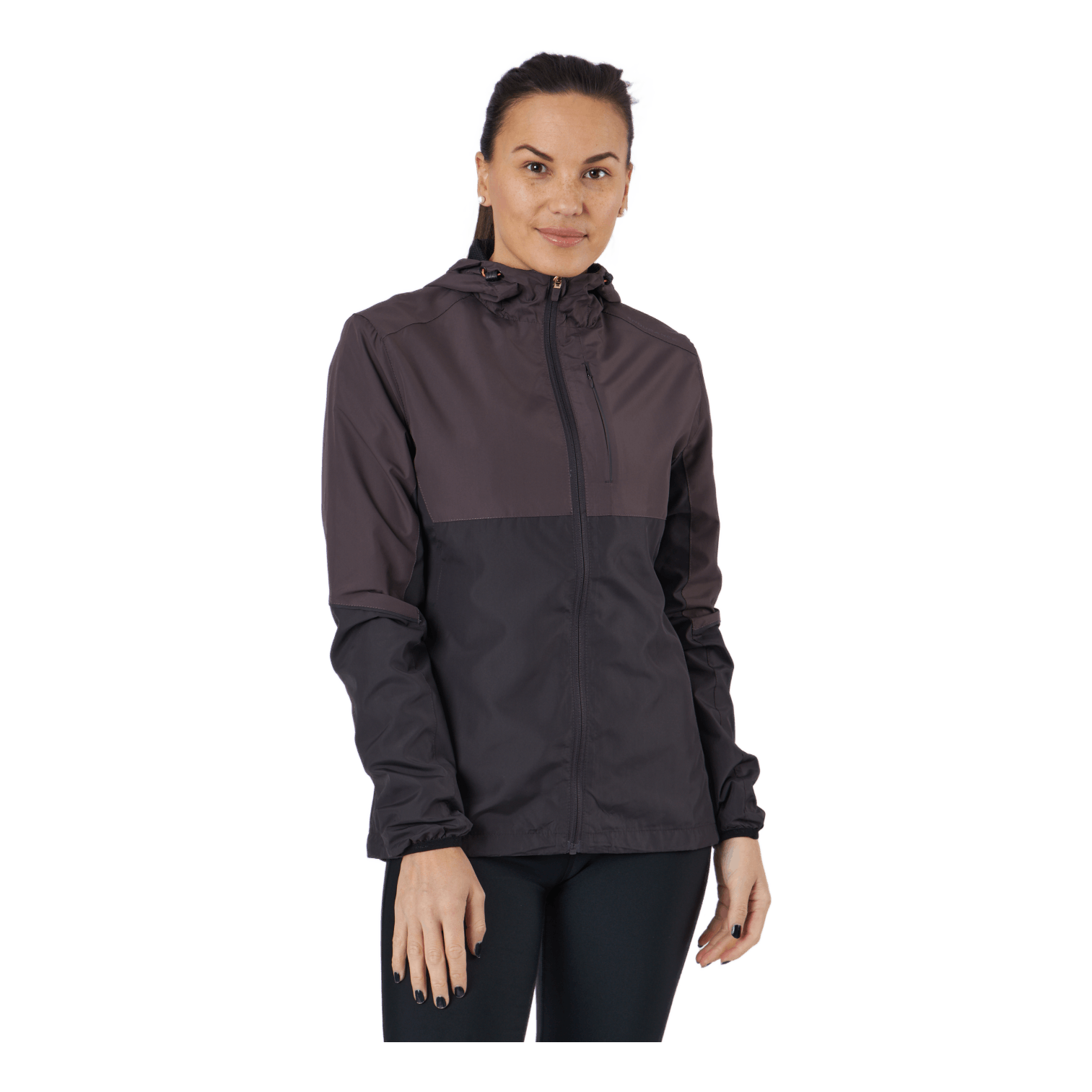 Endurance Lassie W Running Jacket With H Black Bean 3 Endurance Lassie W Running Jacket With H Black Bean