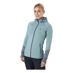 Peak Performance W Rider Zip Hood Ashen Green/quiet Grey