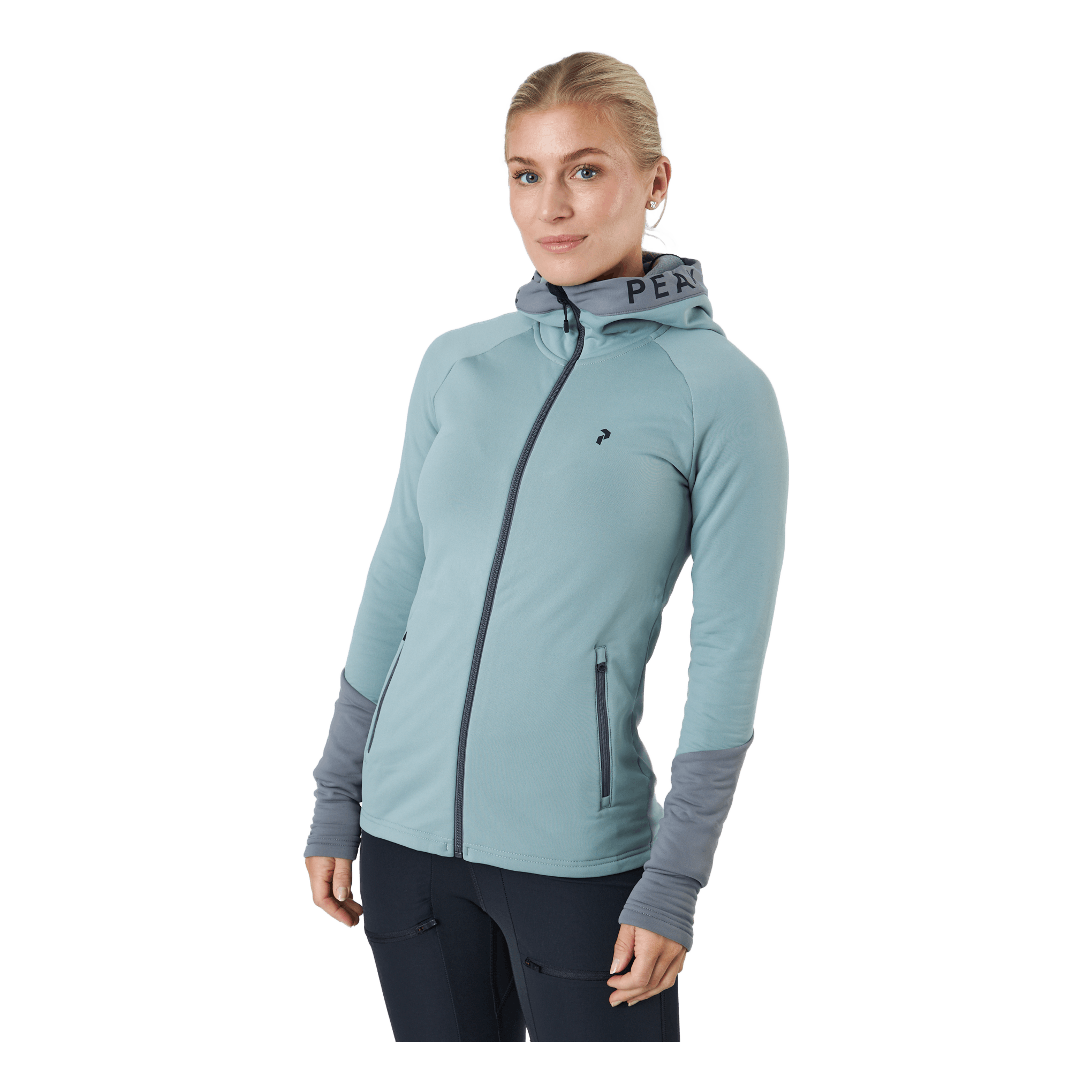 Peak Performance W Rider Zip Hood Ashen Green/quiet Grey 3 Peak Performance W Rider Zip Hood Ashen Green/quiet Grey