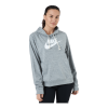 Nike Sportswear Gym Vintage Women's Pullover Hoodie DK GREY HEATHER/WHITE