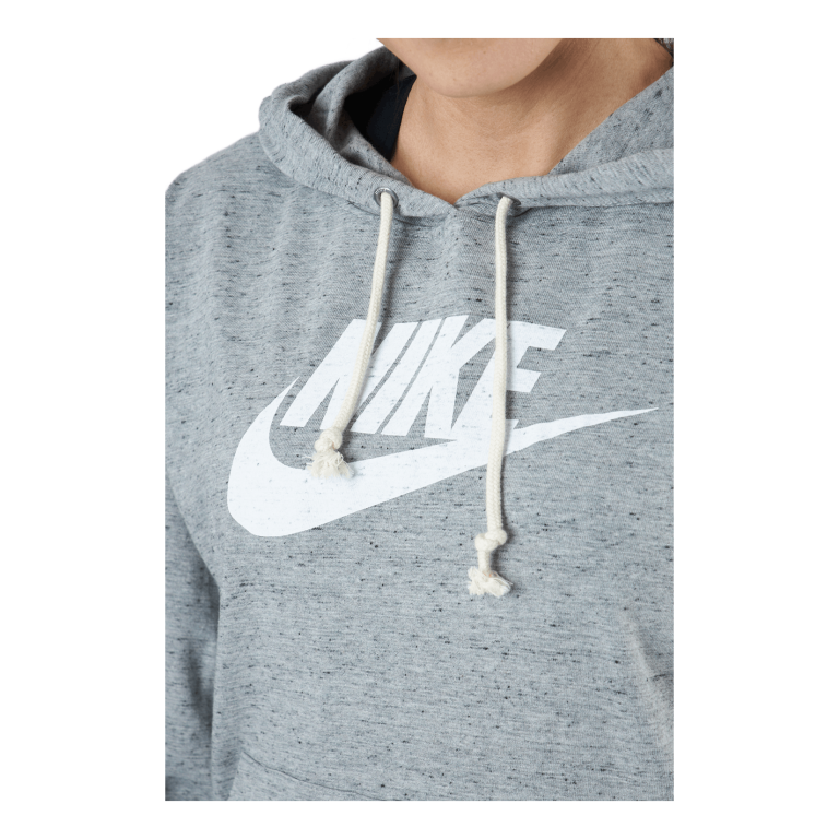 Nike Sportswear Gym Vintage Women's Pullover Hoodie DK GREY HEATHER/WHITE 6 Nike Sportswear Gym Vintage Women's Pullover Hoodie DK GREY HEATHER/WHITE - Image 4