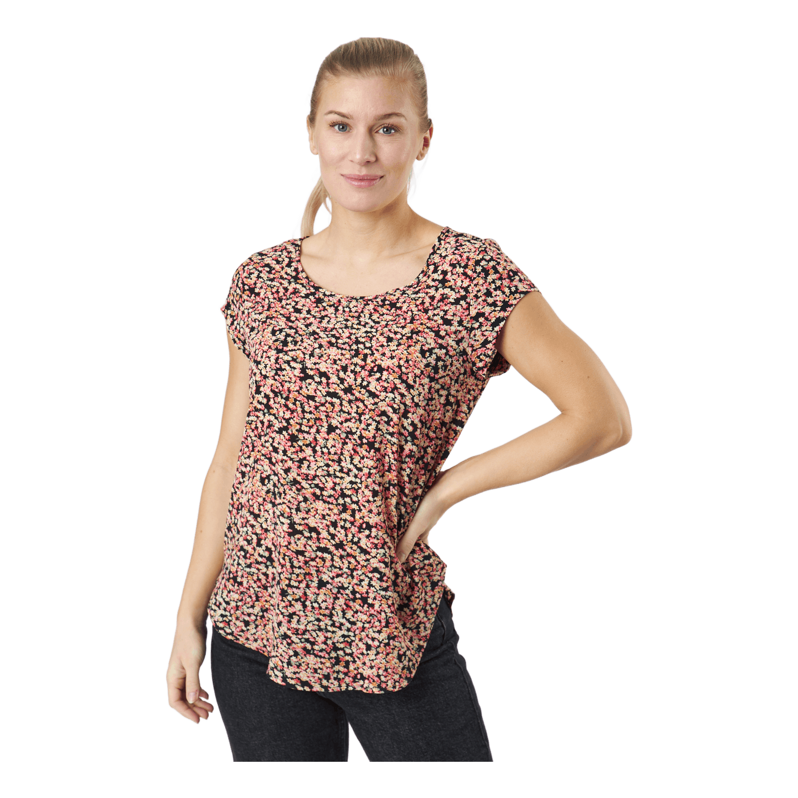 ONLY Onlvic Ss Aop Top Ptm Black 3 ONLY Onlvic Ss Aop Top Ptm Black