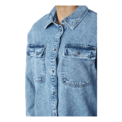 ONLY Onlkasia Ls Os Shirt Dnm Bj No Medium Blue Denim -Takit Myyntikauppa 60684 56 005