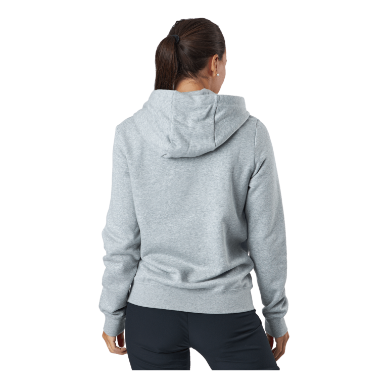 Nike Sportswear Club Fleece Women's Full-Zip Hoodie DK GREY HEATHER/WHITE 5 Nike Sportswear Club Fleece Women's Full-Zip Hoodie DK GREY HEATHER/WHITE - Image 3