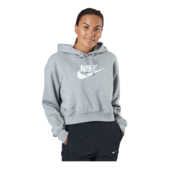 Nike Sportswear Club Fleece Women's Cropped Hoodie DK GREY HEATHER/WHITE