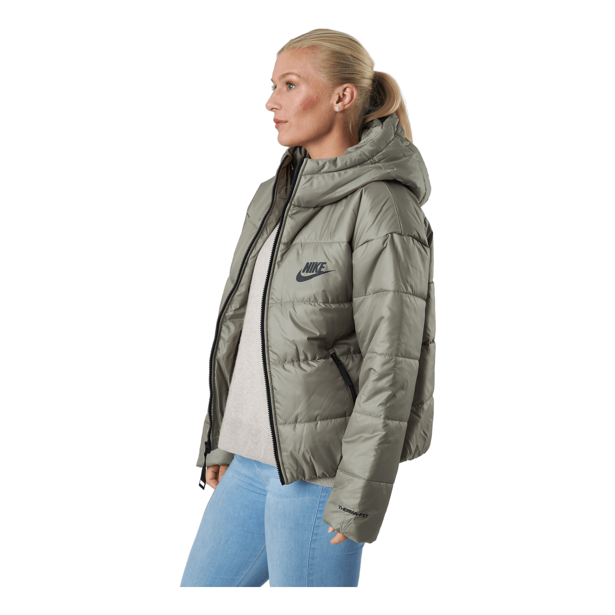 Nike W Nsw Syn Tf Rpl Hd Jkt Matte Olive/matte Olive/black 4 Nike W Nsw Syn Tf Rpl Hd Jkt Matte Olive/matte Olive/black - Image 2