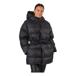 Svea Mid Length Beltet Coat Black