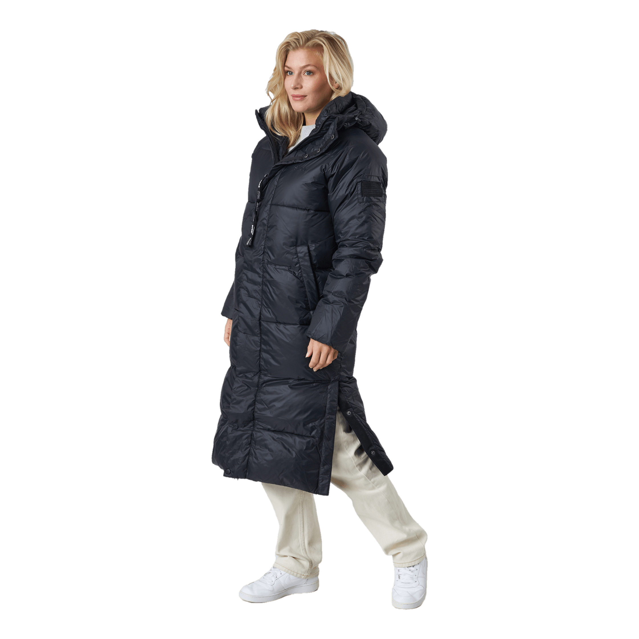 Svea Loose Hood Coat Black 4 Svea Loose Hood Coat Black - Image 2