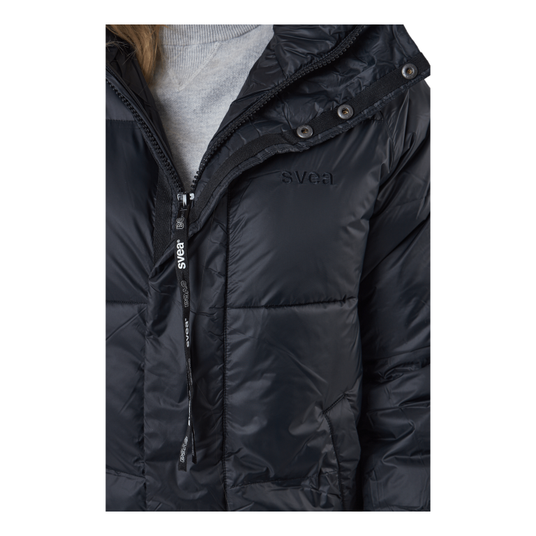 Svea Loose Hood Coat Black 6 Svea Loose Hood Coat Black - Image 4