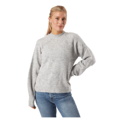 Vero Moda Vmpeppy Pearl Ls Highneck Blou Light Grey Melange