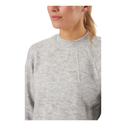 Vero Moda Vmpeppy Pearl Ls Highneck Blou Light Grey Melange -Takit Myyntikauppa 60917 80 004