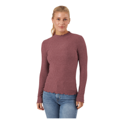 ONLY Emma L/s High Neck Top Noos Jr Rose Brown