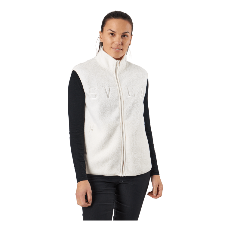 Svea Teddy Pile Vest Off White 3 Svea Teddy Pile Vest Off White