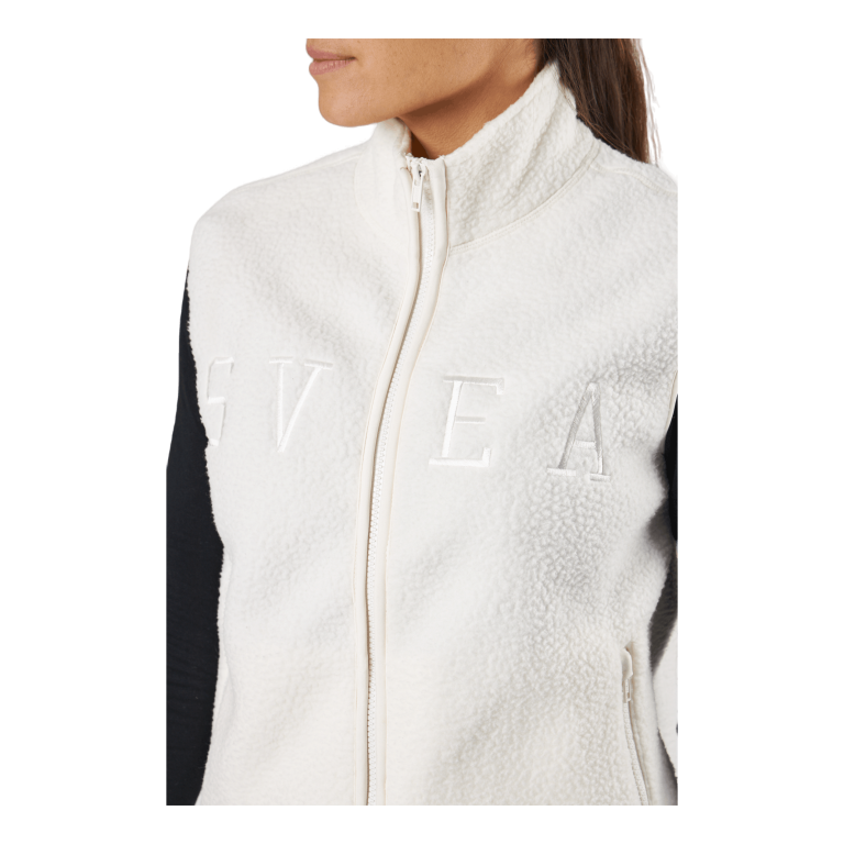 Svea Teddy Pile Vest Off White 6 Svea Teddy Pile Vest Off White - Image 4