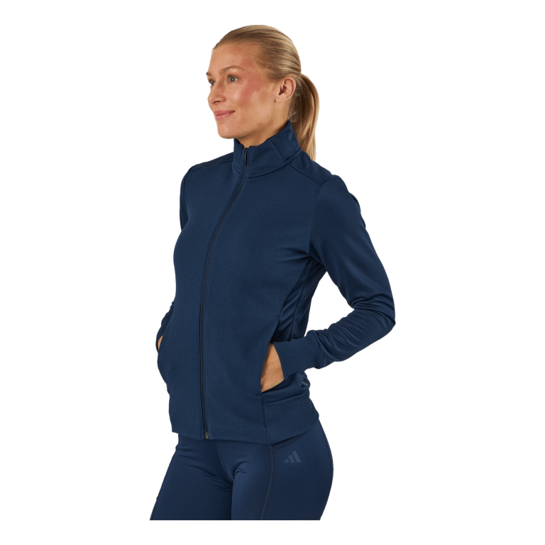 ADIDAS Textured Full-Zip Jacket Collegiate Navy 4 ADIDAS Textured Full-Zip Jacket Collegiate Navy - Image 2