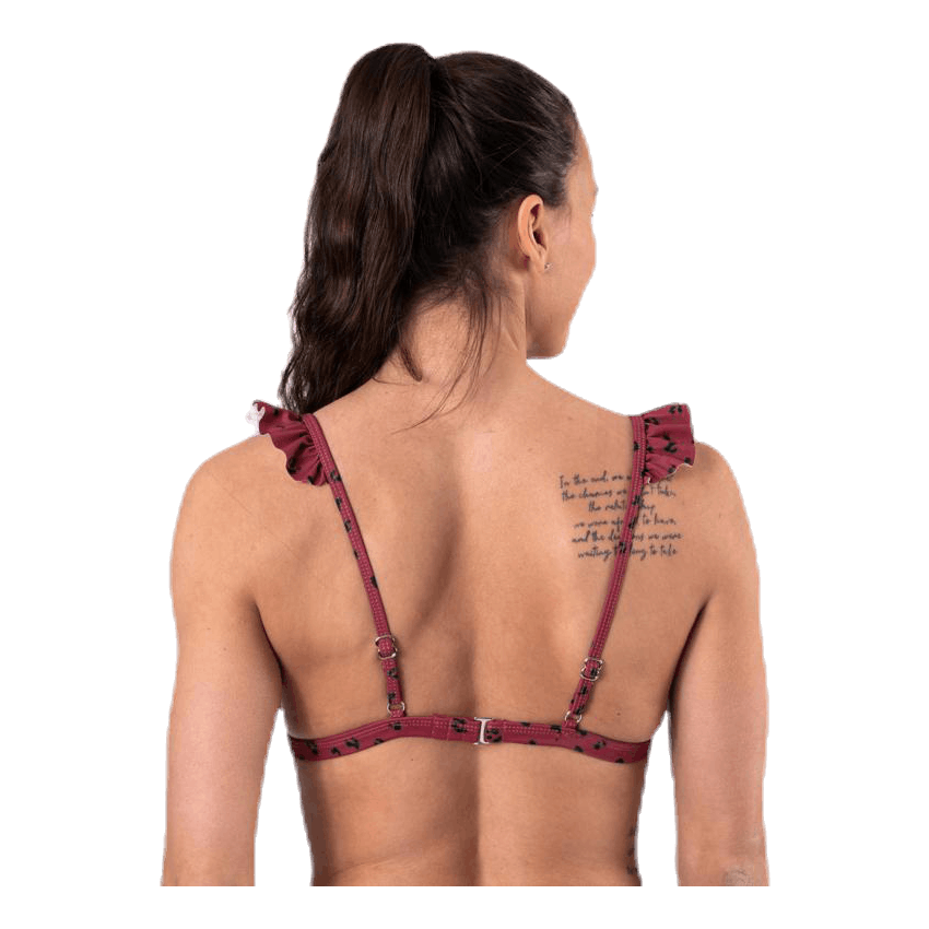 Waikani Beachwear Wikolia Frill Top Patterned/Red 4 Waikani Beachwear Wikolia Frill Top Patterned/Red - Image 2