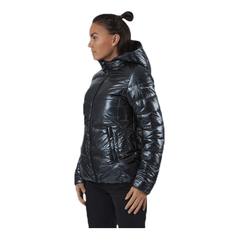 Champion Hooded Polyfilled Jacket Black 6 Champion Hooded Polyfilled Jacket Black - Image 4