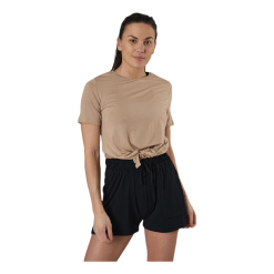 Pieces Neora Ss Tie Tee Beige