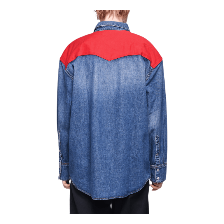 Calvin Klein Oversized Foundation Shirt Blue 6 Calvin Klein Oversized Foundation Shirt Blue - Image 4