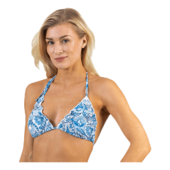 Waikani Beachwear Kimo Ruffle Triangle Blue
